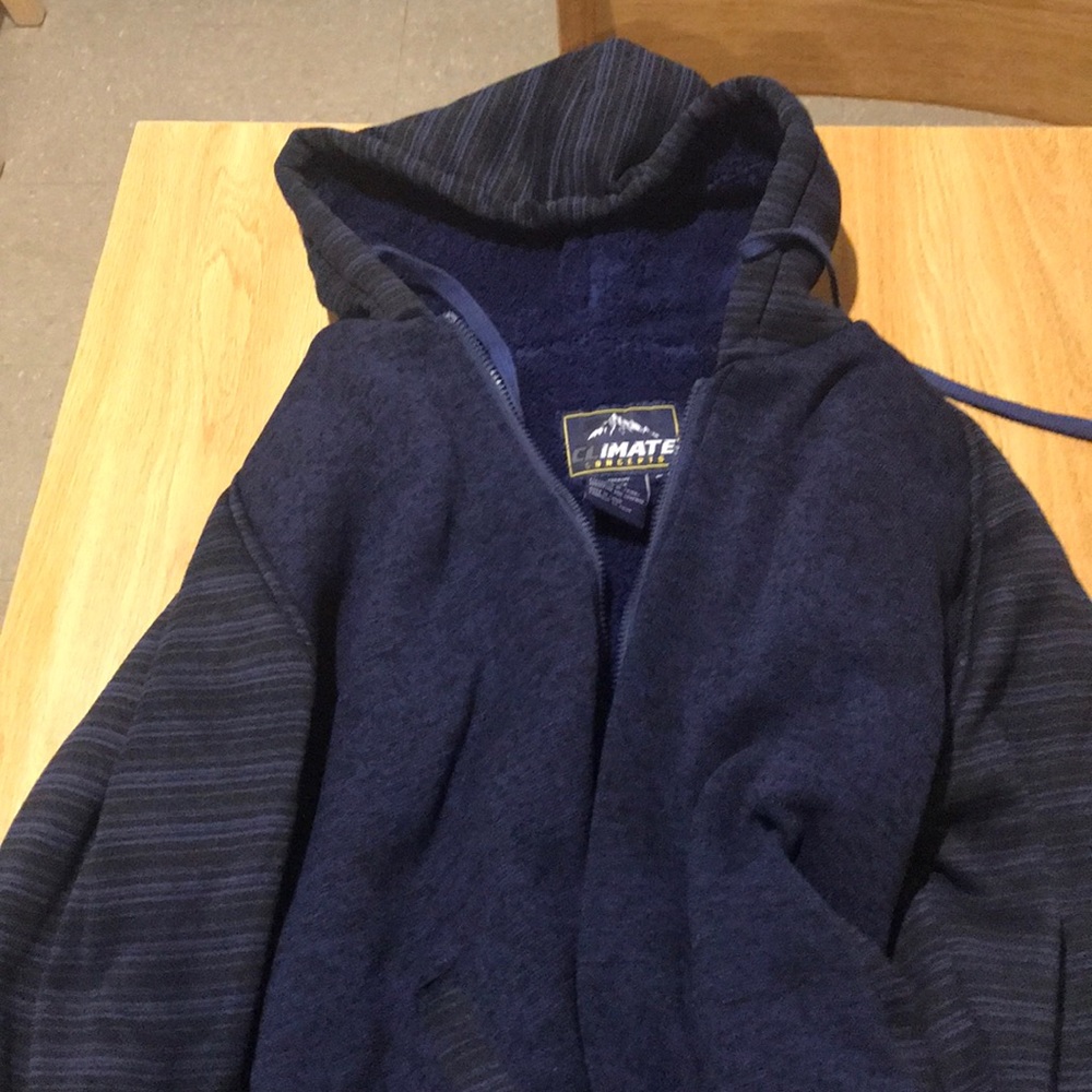 Blue fleece hoodie